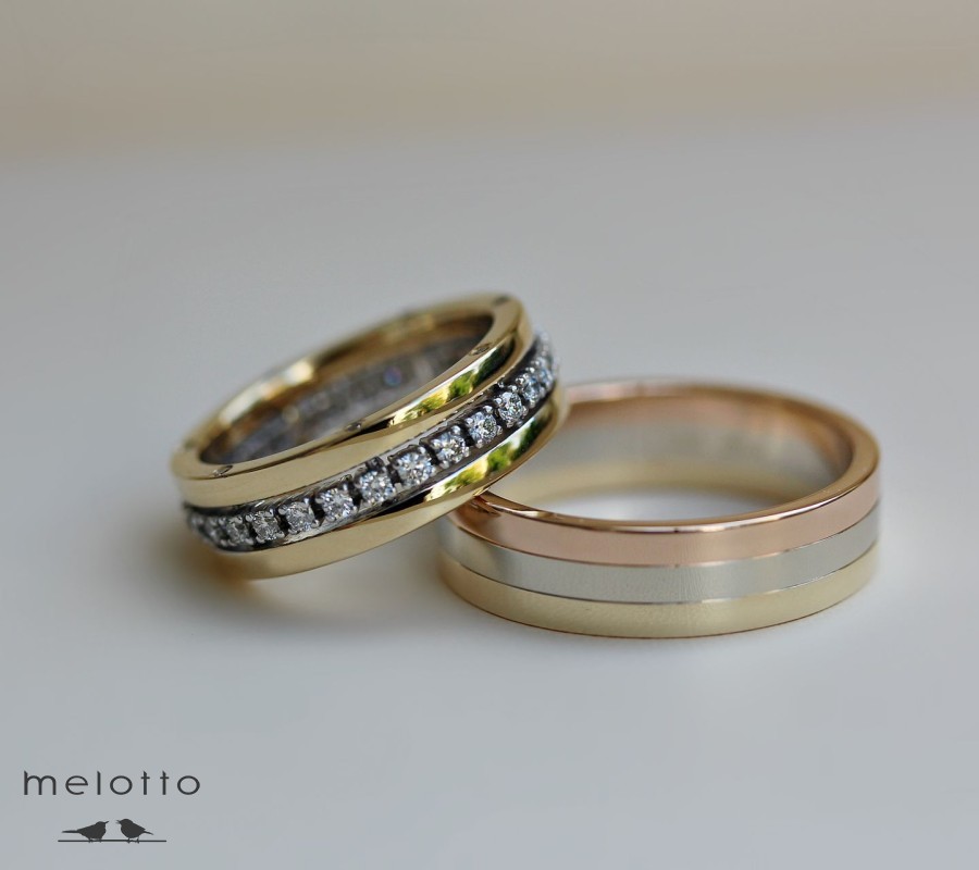 Фирменные обручальные кольца Melotto