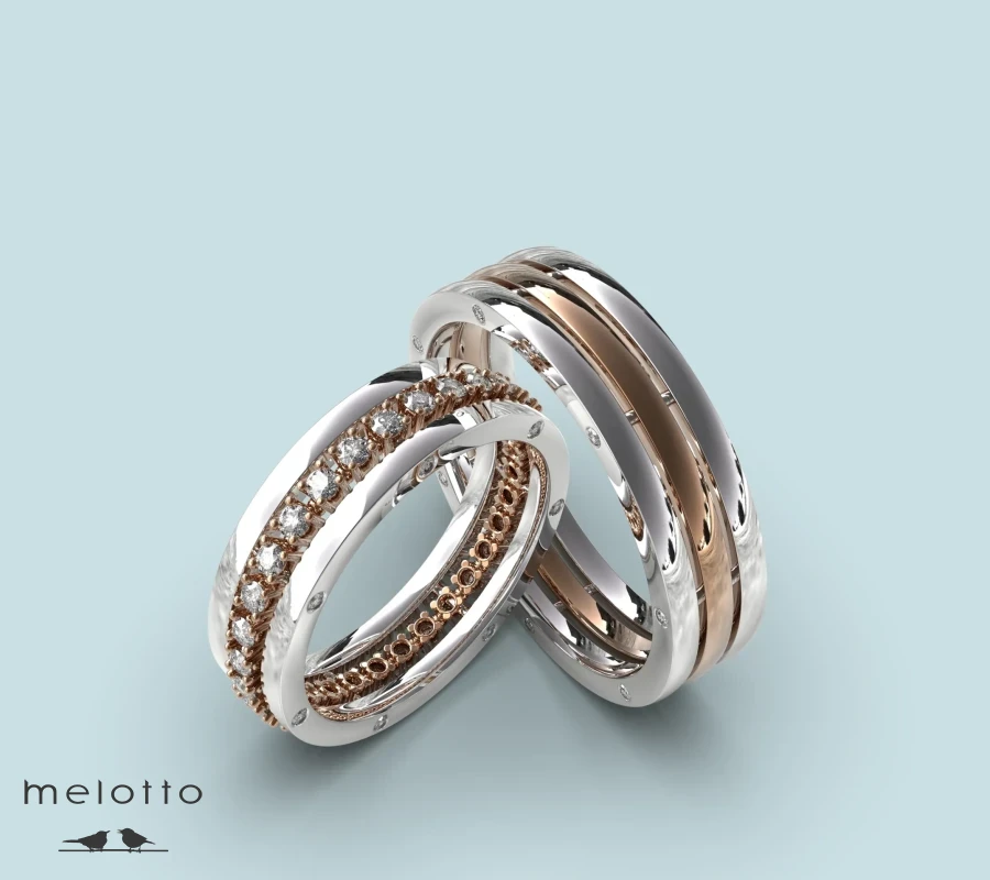 Фирменные обручальные кольца Melotto