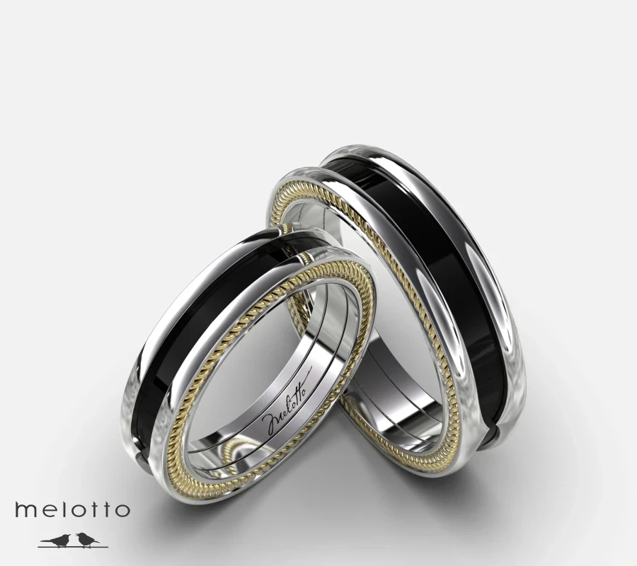 Парные обручальные кольца «Оникс»