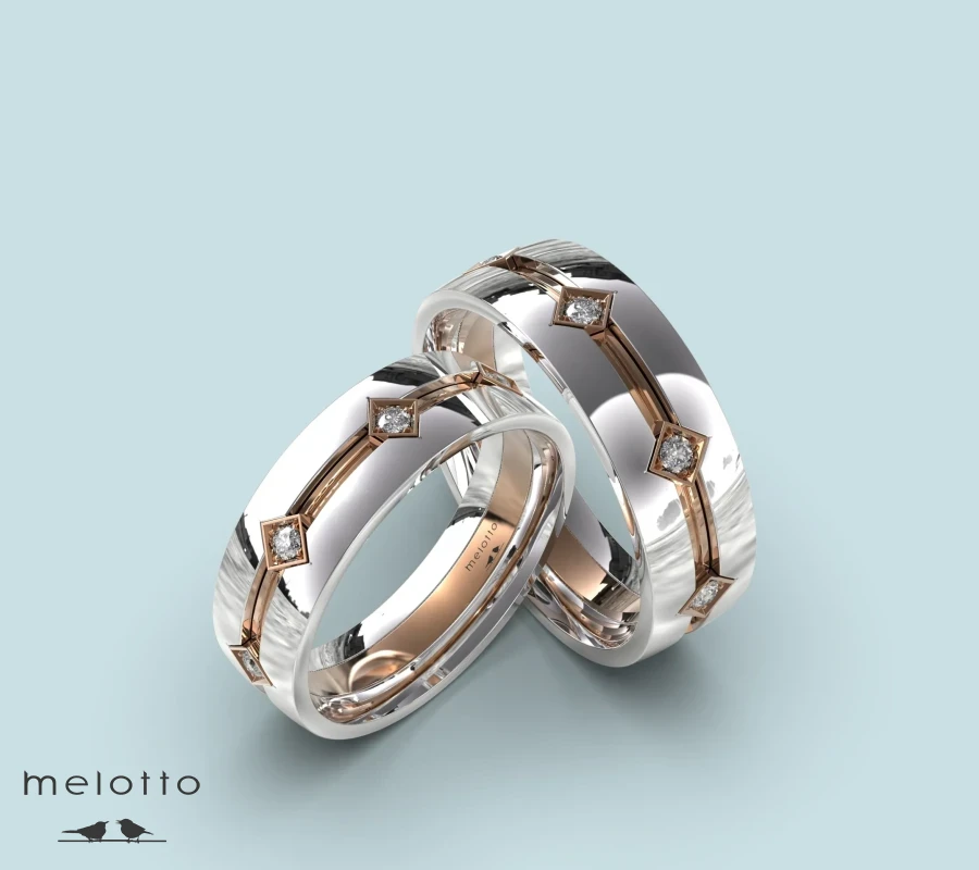 Обручальная пара колец «Annette»