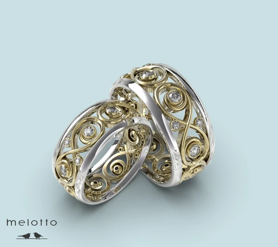 Обручальная пара «Бриллианты вечности»