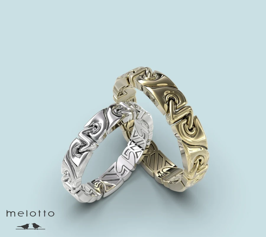 Парные обручальные кольца «Бренд»