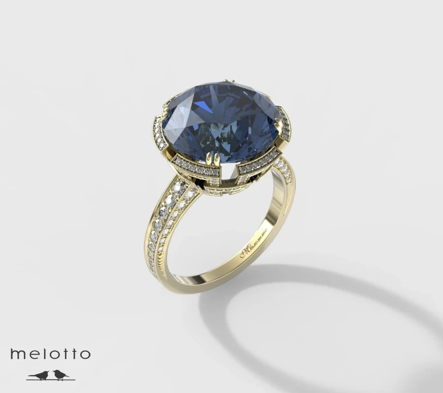 Элегантное женское кольцо с сапфиром