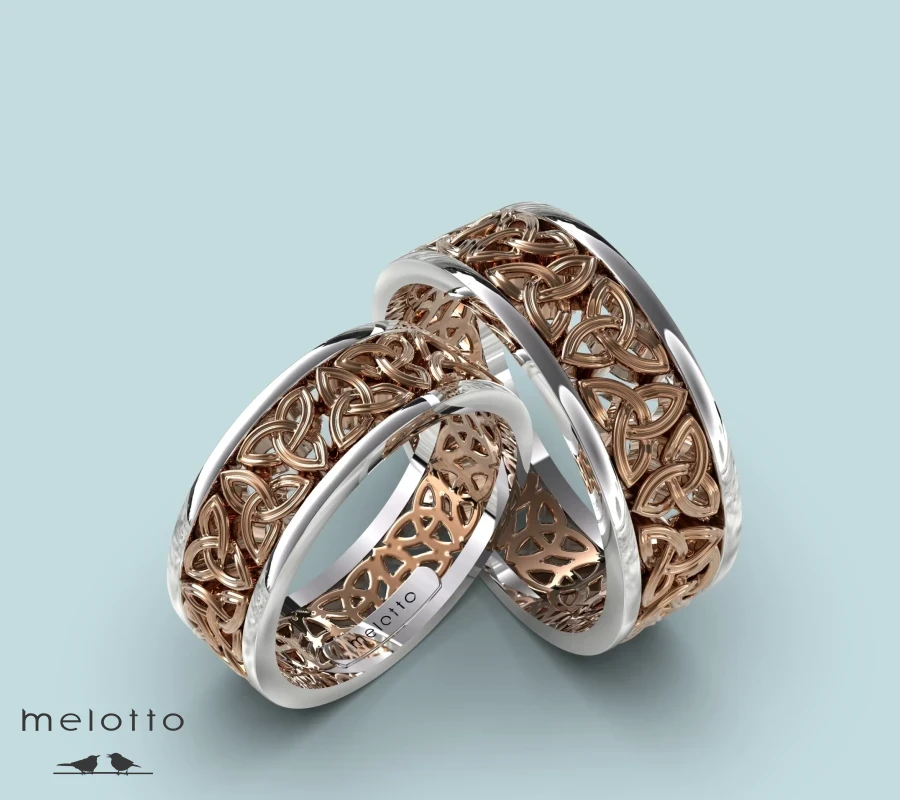 Алтарные свадебные кольца с орнаментом