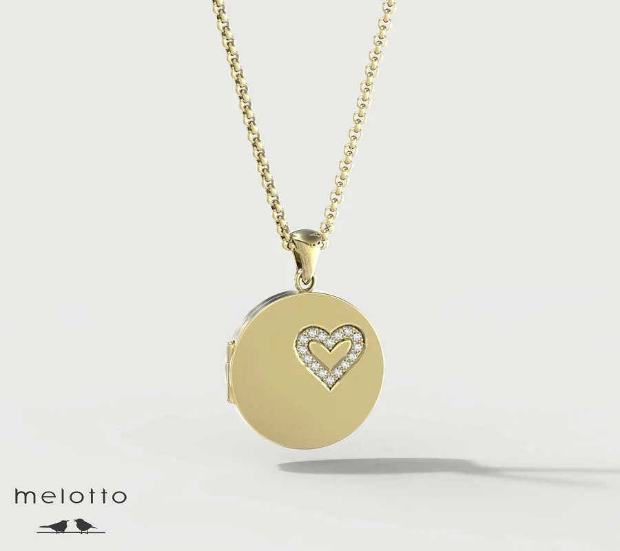 Кулон с сердцем под два фото