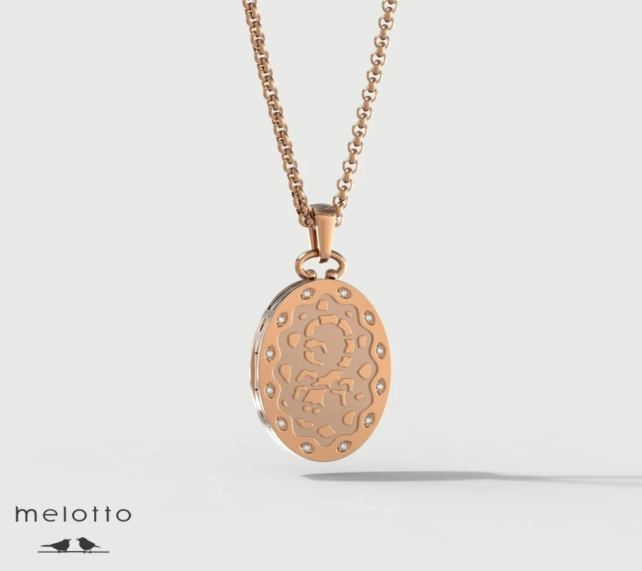 Открывающийся овальный кулон для двух фото