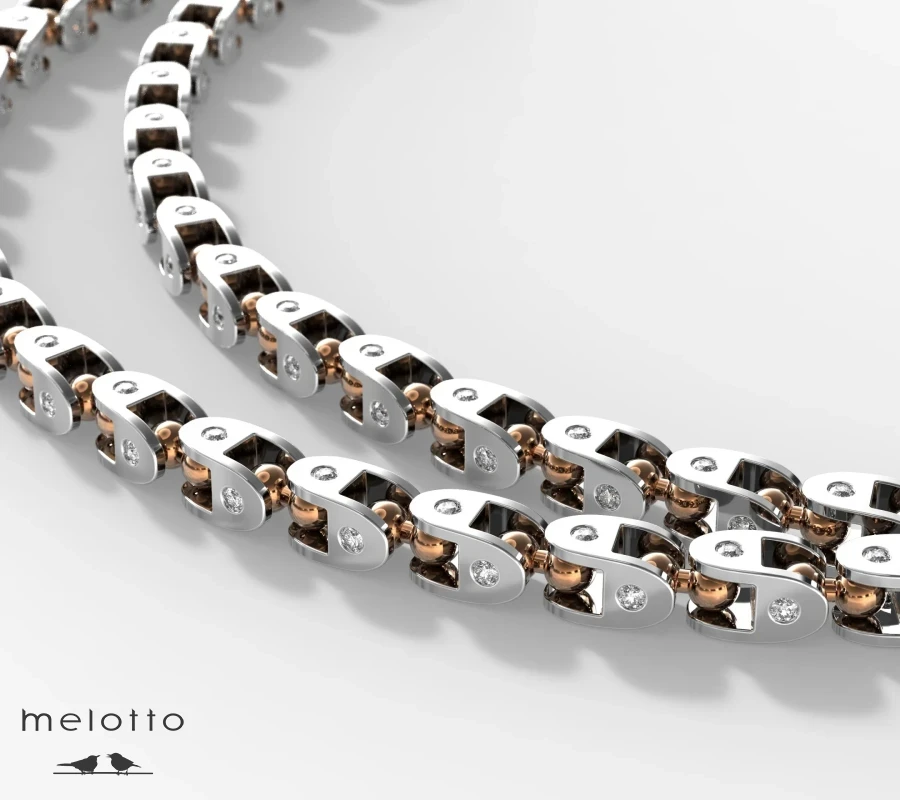 Золотая цепочка Ренессанс с бриллиантами