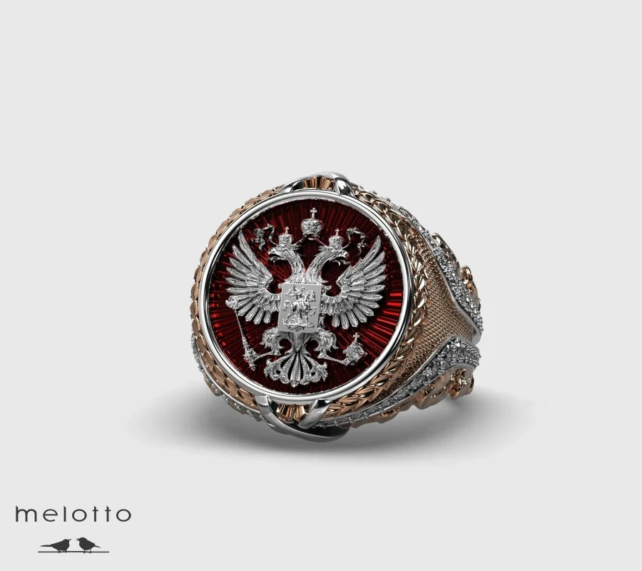 Печатка золотая с Гербом Российской Федерации