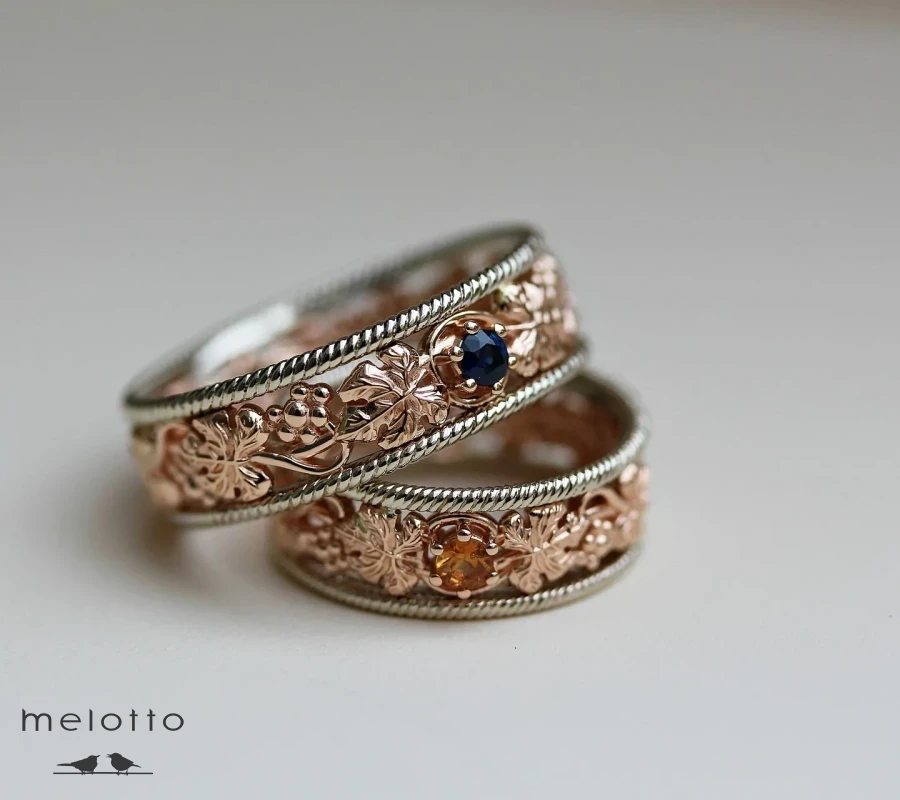 Обручальные кольца Blue & Orange