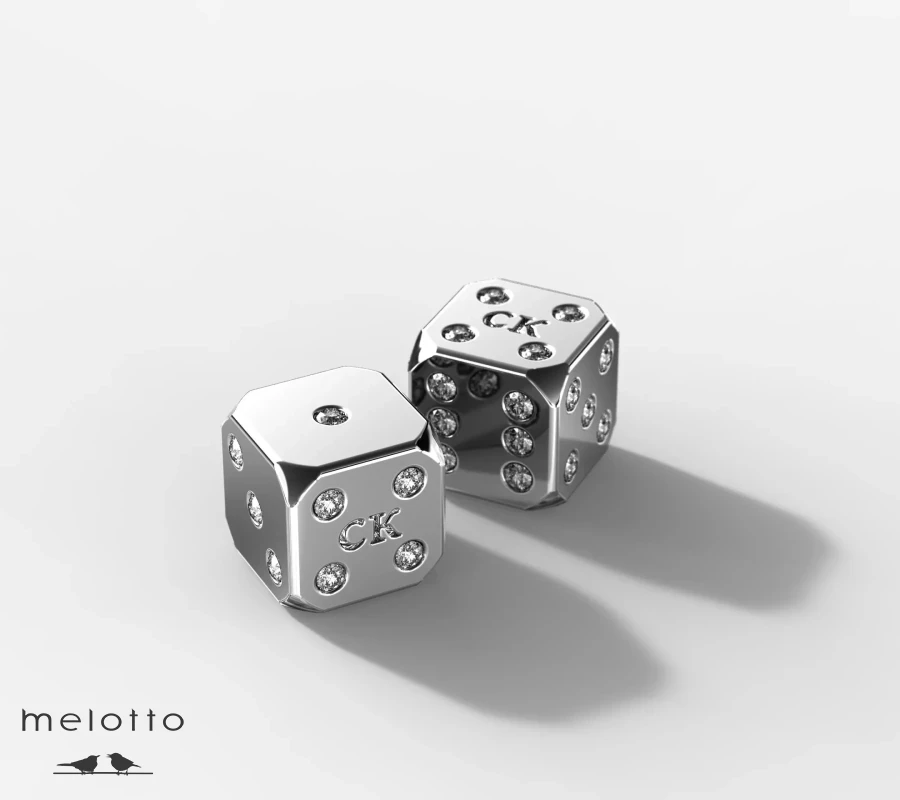 Игральные кости из золота с бриллиантами