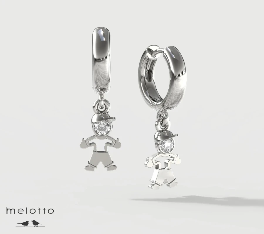 Серьги с мальчиком