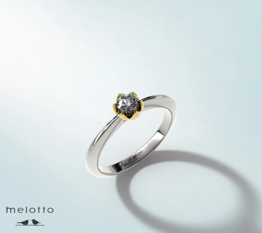 Обручальное кольцо для Нее с одним бриллиантом