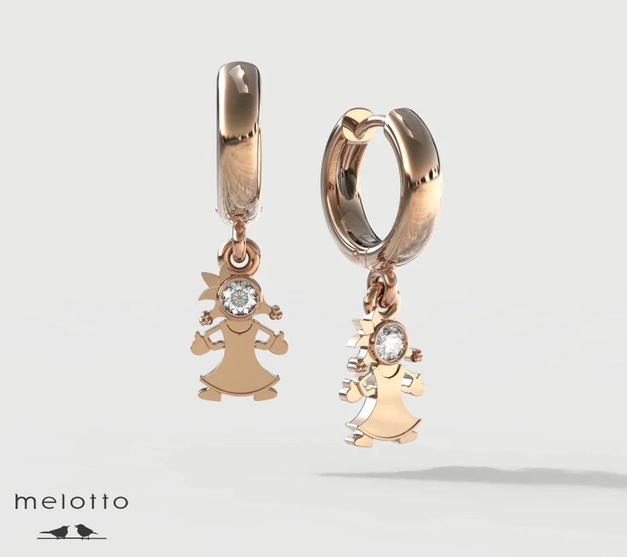 Серьги с девочкой