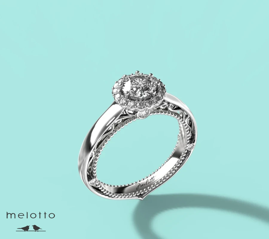 Обручальное кольцо с бриллиантовой оправой