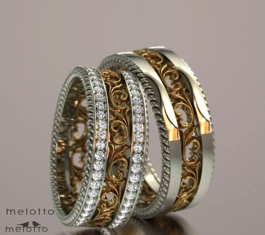 Фирменные обручальные кольца Винтаж 2021