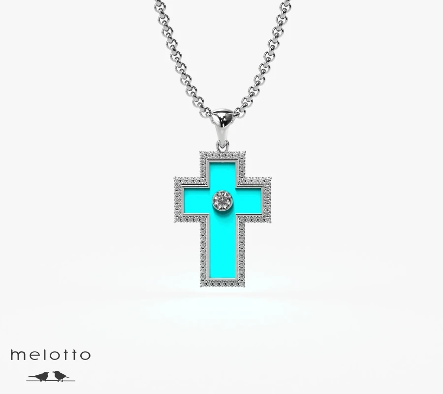 Золотая подвеска Тиффани с бриллиантами