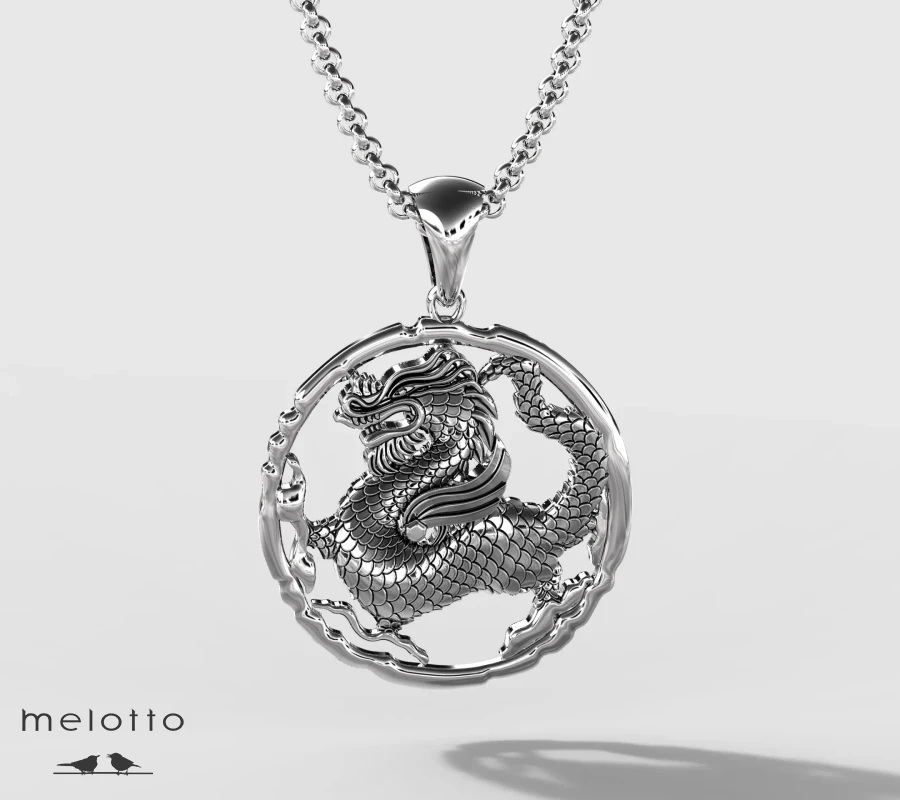 Мужская подвеска Дракон