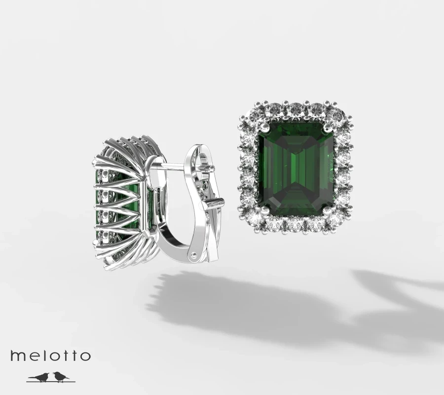 Серьги Harmonia с Swarovski из белого золота