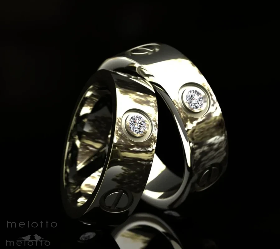 Обручальные кольца «Diamond Screw»