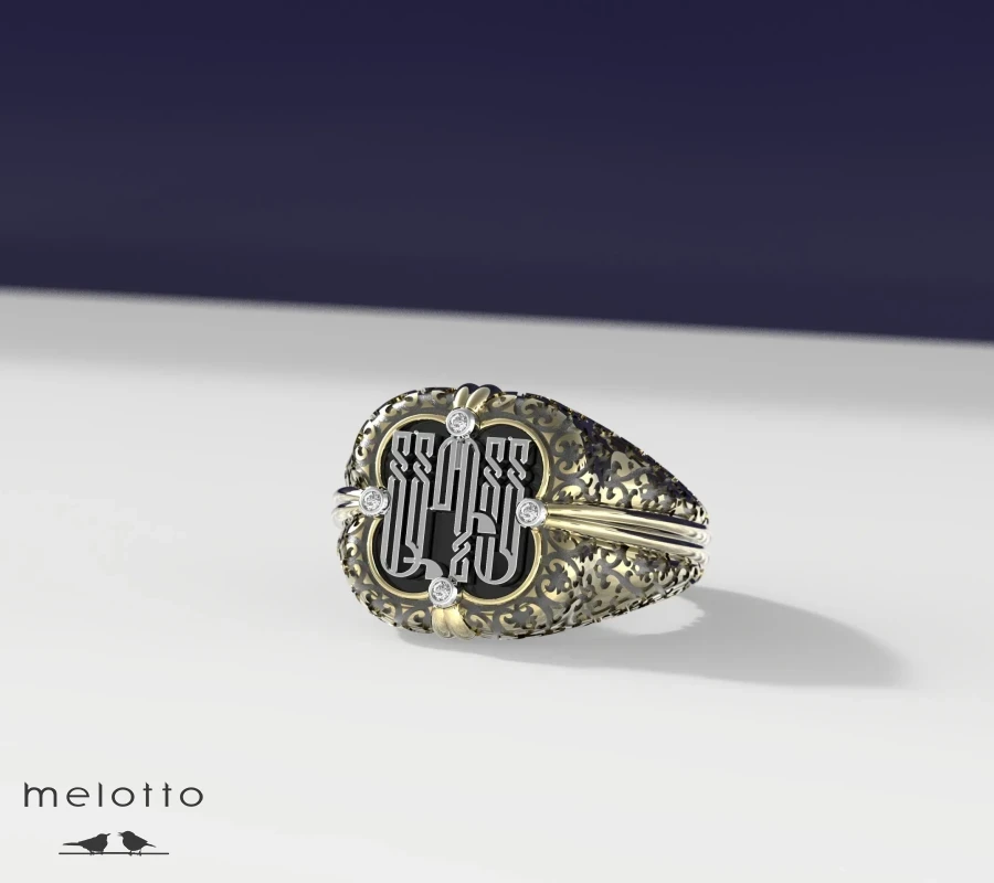 Мужская печатка с монограммой