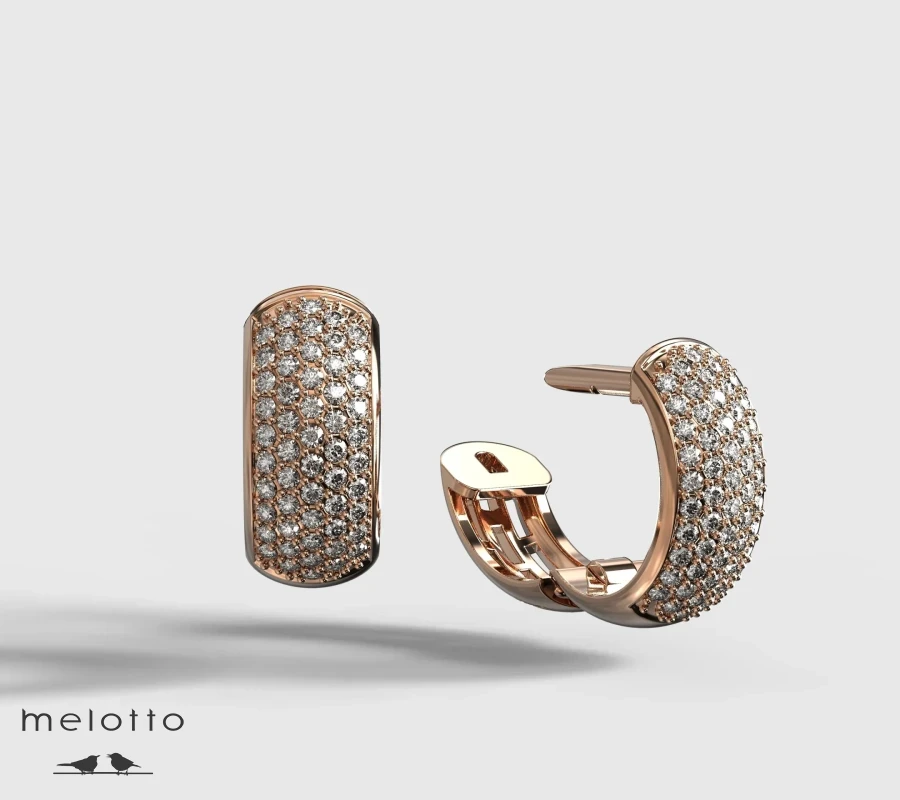 Серьги Конго-Мини с бриллиантами