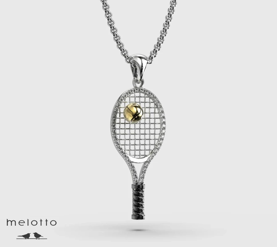 Подвеска в виде теннисной ракетки