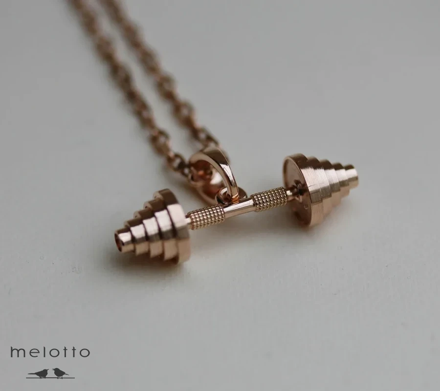 Золотой кулон Штанга из золота