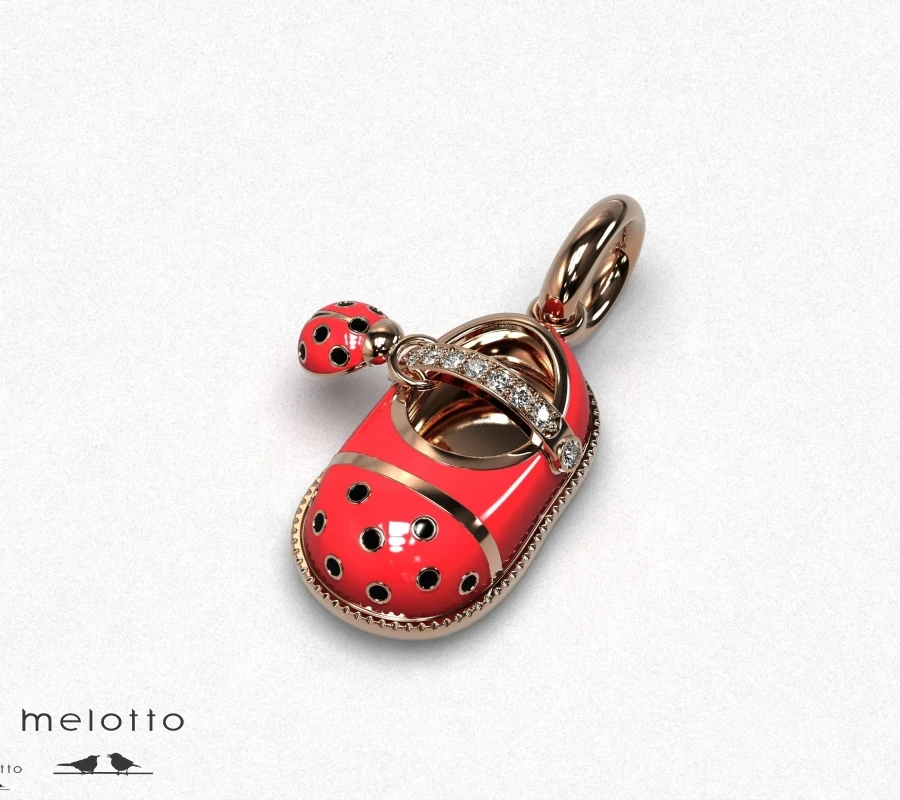 Туфелька-подвеска Girls из золота 585 пробы