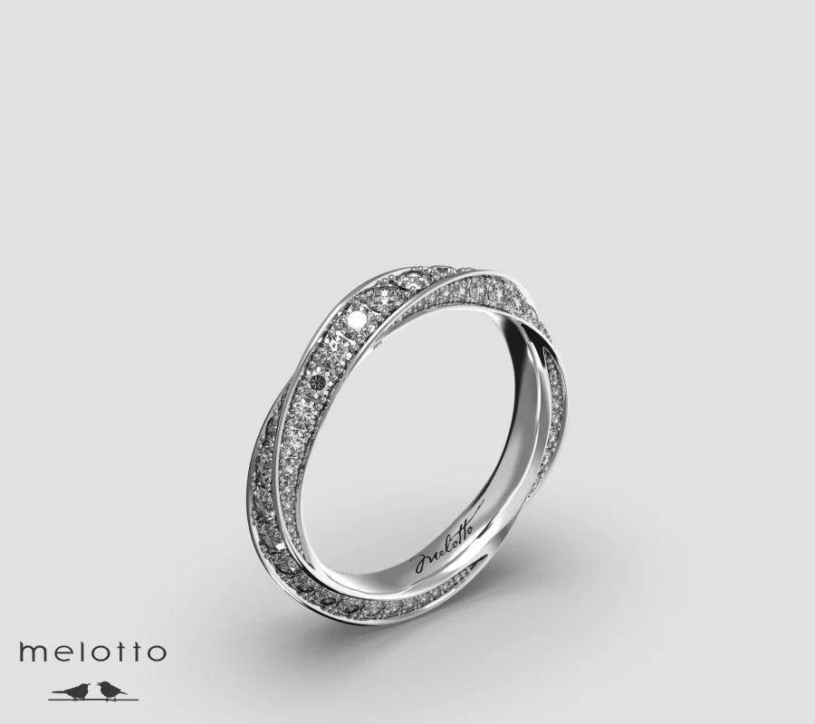 Женское обручальное кольцо «Спираль»