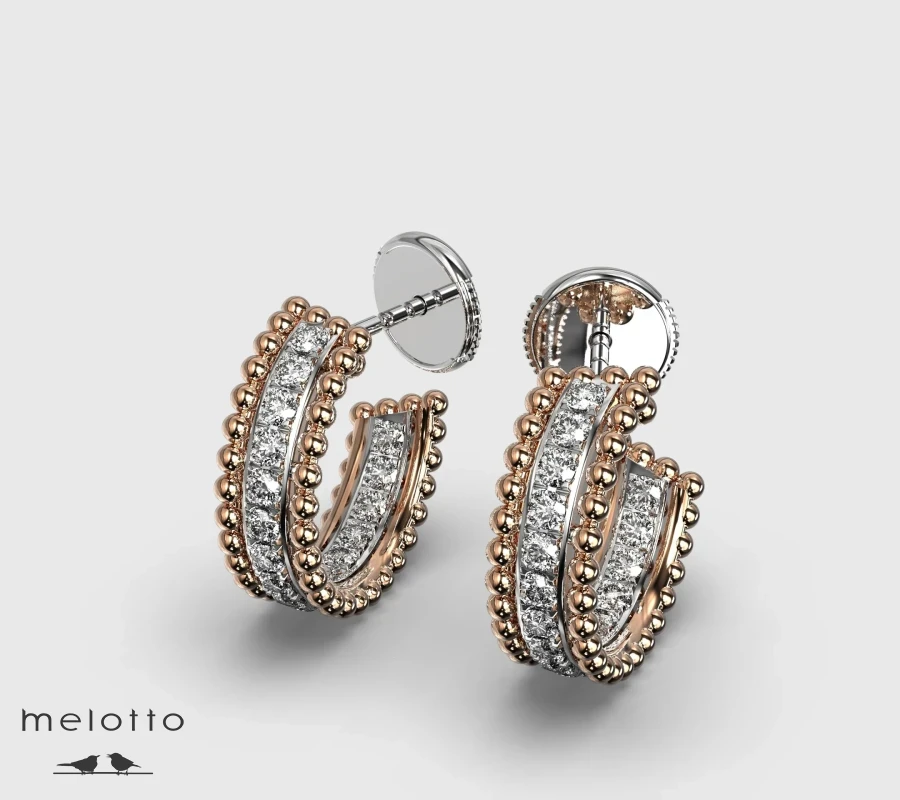 Серьги-кольца Quatre radiant edition