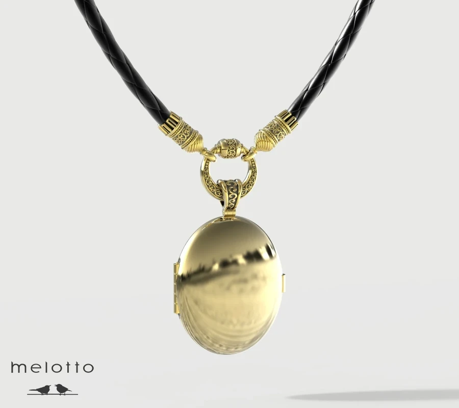 Гладкий медальон под фото