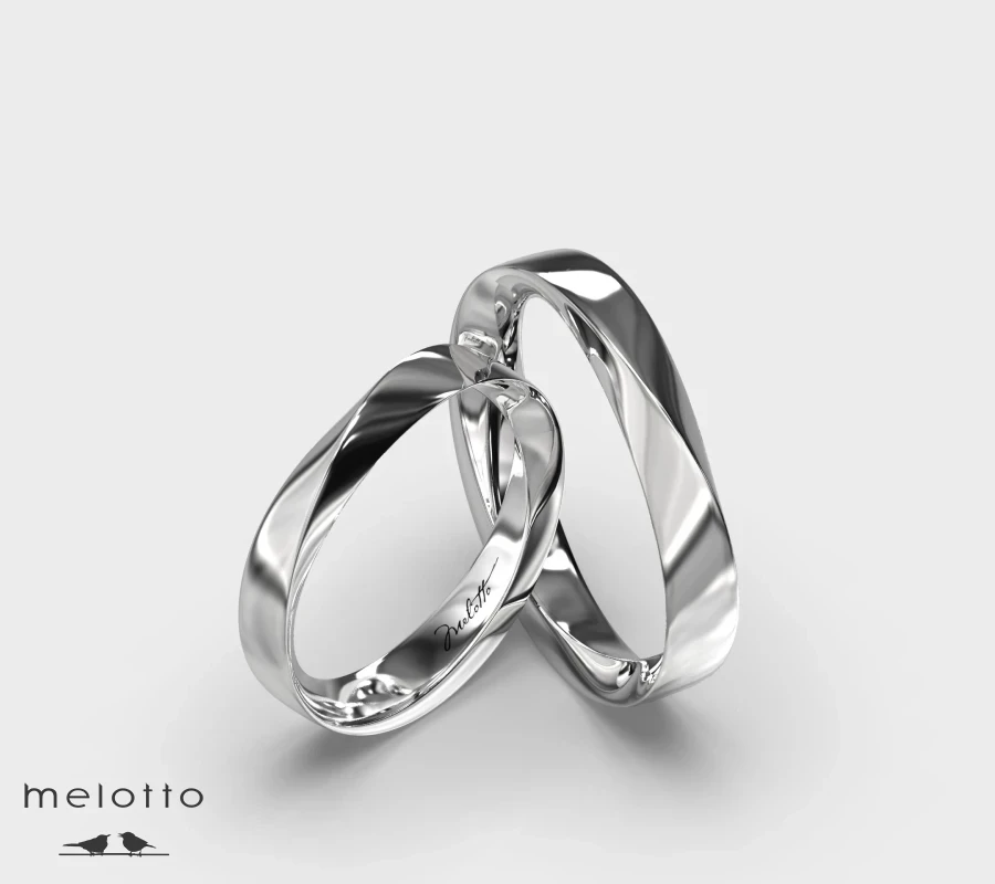 Обручальные кольца «Flat ring spiral»
