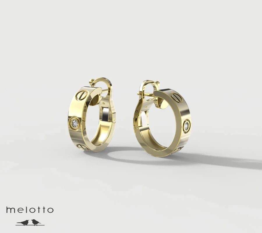 Серьги в лимонном золоте