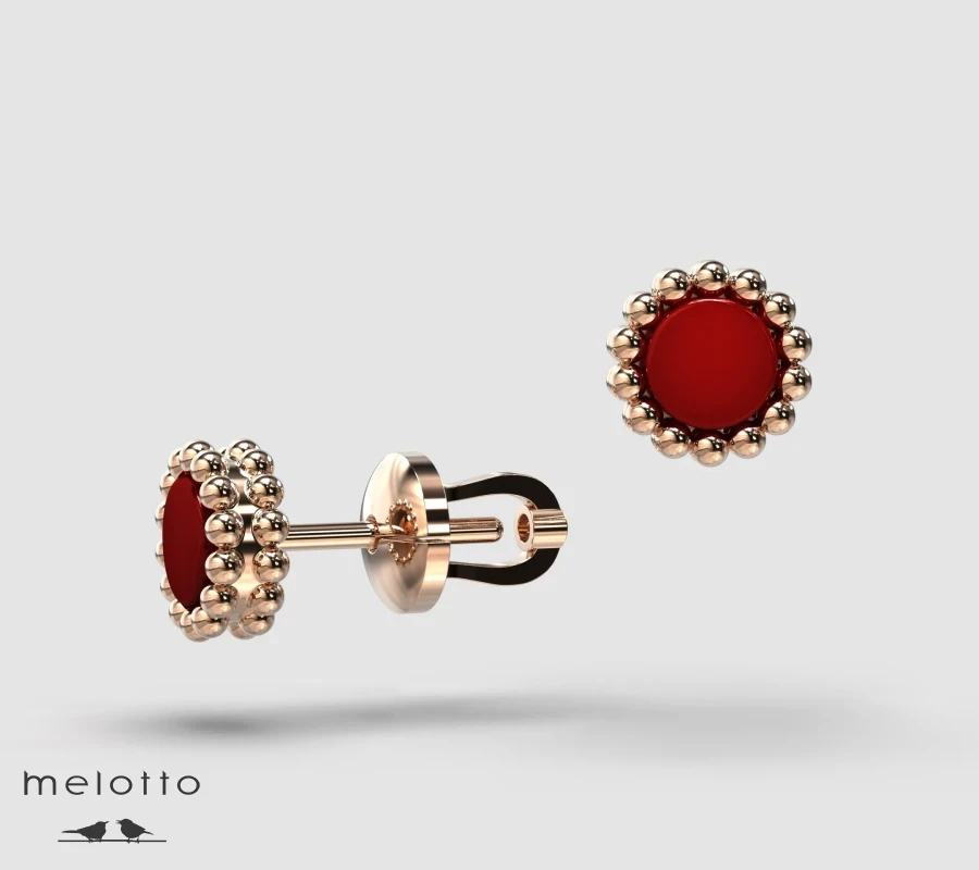 Серьги Vintage Mimi с Сердоликом.