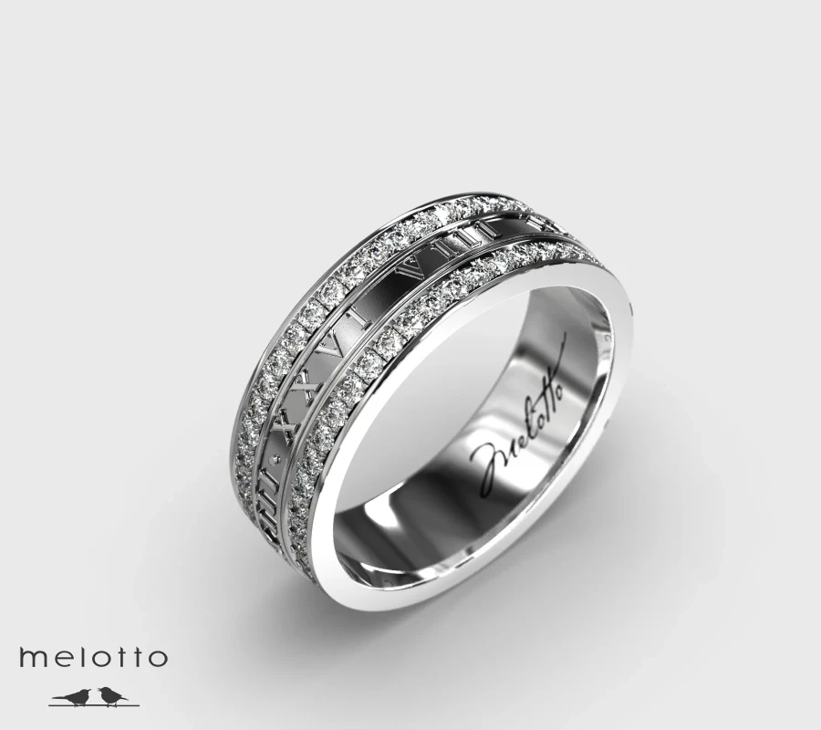 Обручальное кольцо Roman numerals