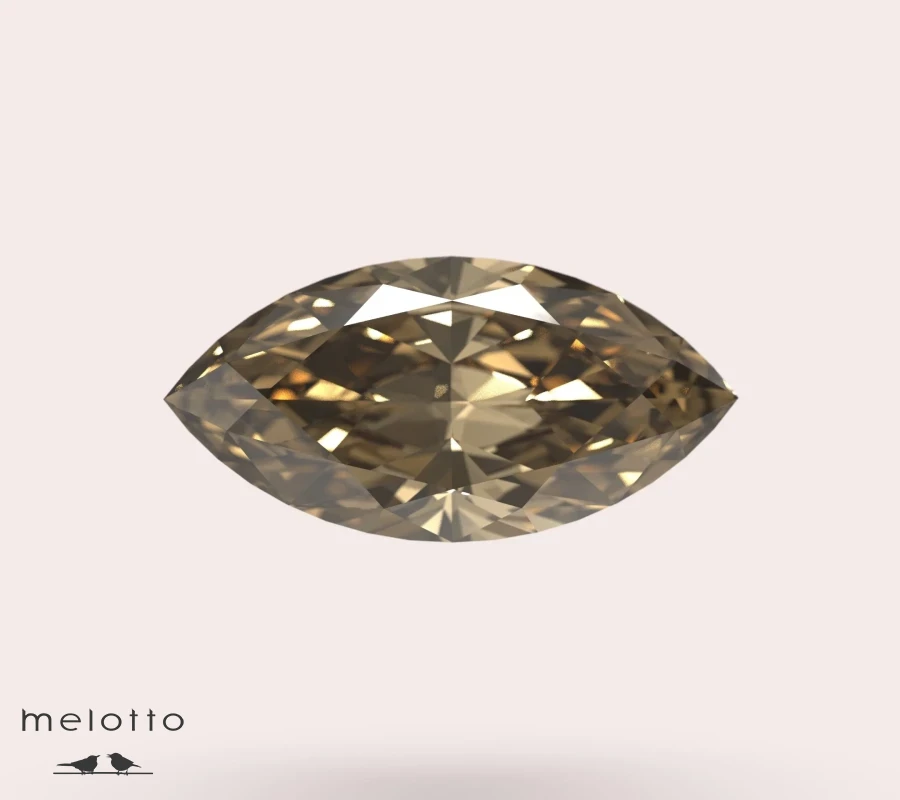 Раухтопаз огранка Маркиз