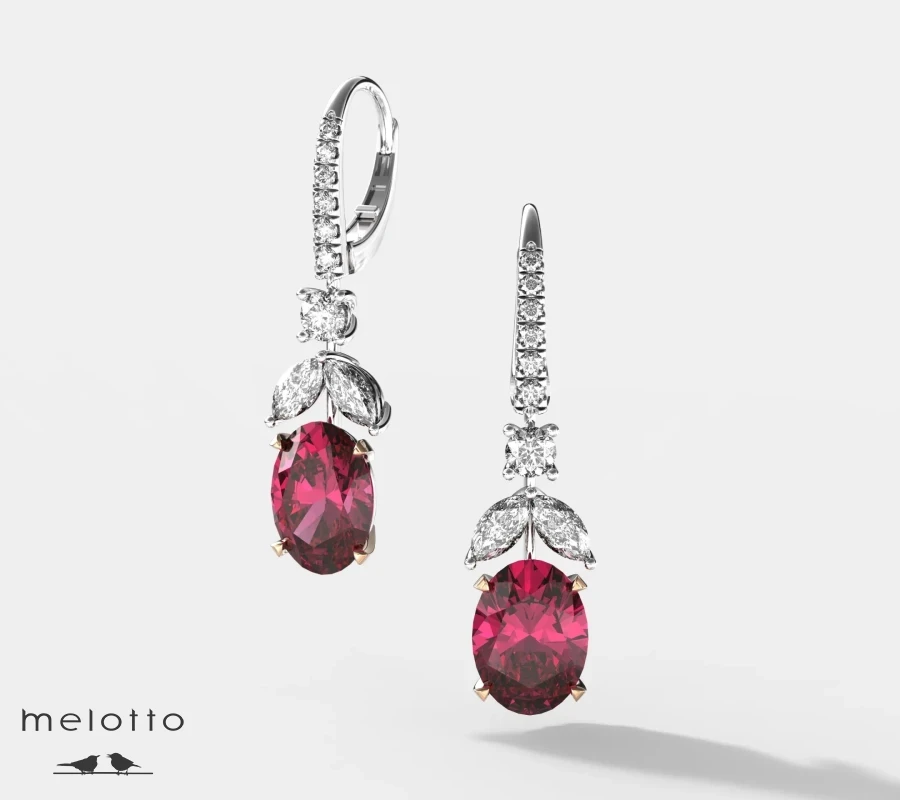 Золотые сережки в стиле Графф