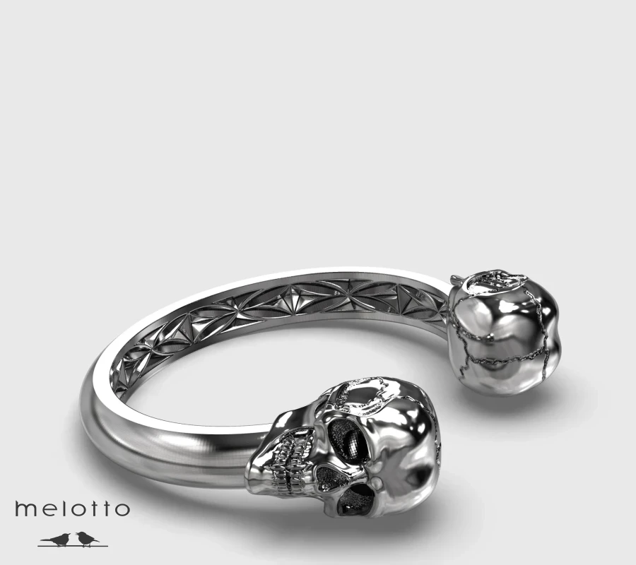 Мужской браслет Череп