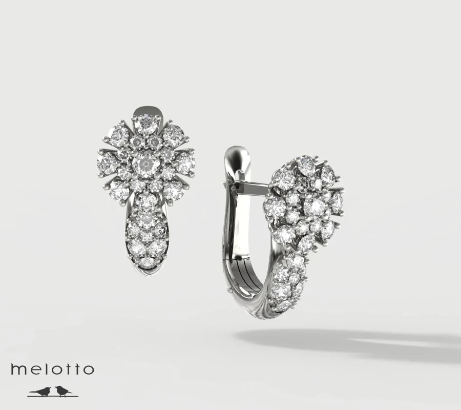 Серьги «Бриллиантовое Паве»