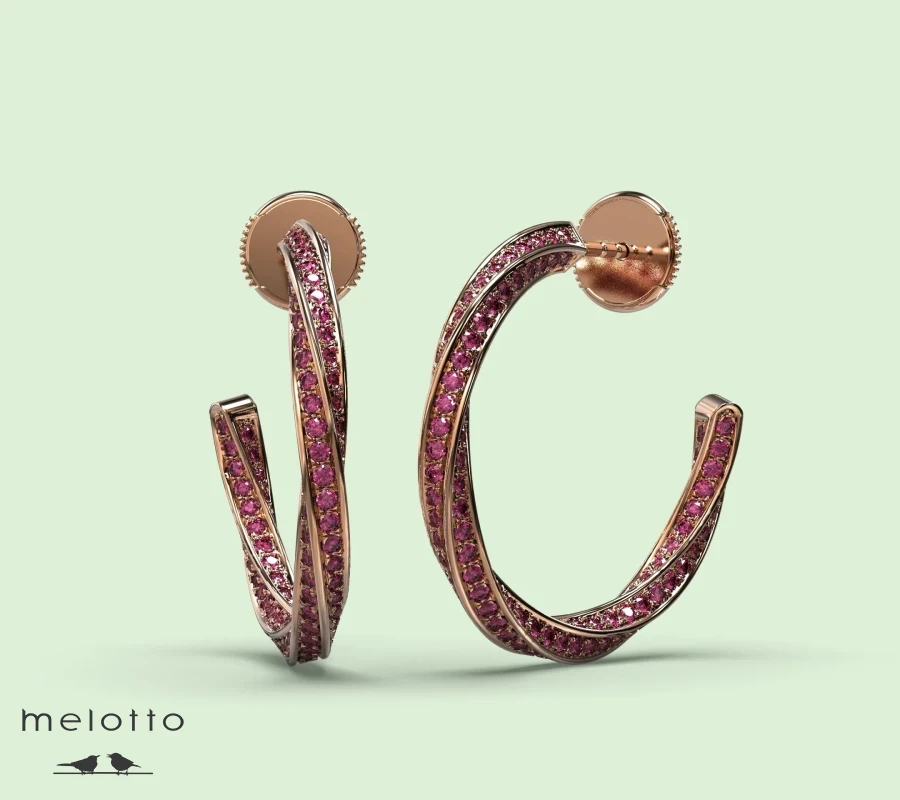 Серьги-кольца Мебиуса