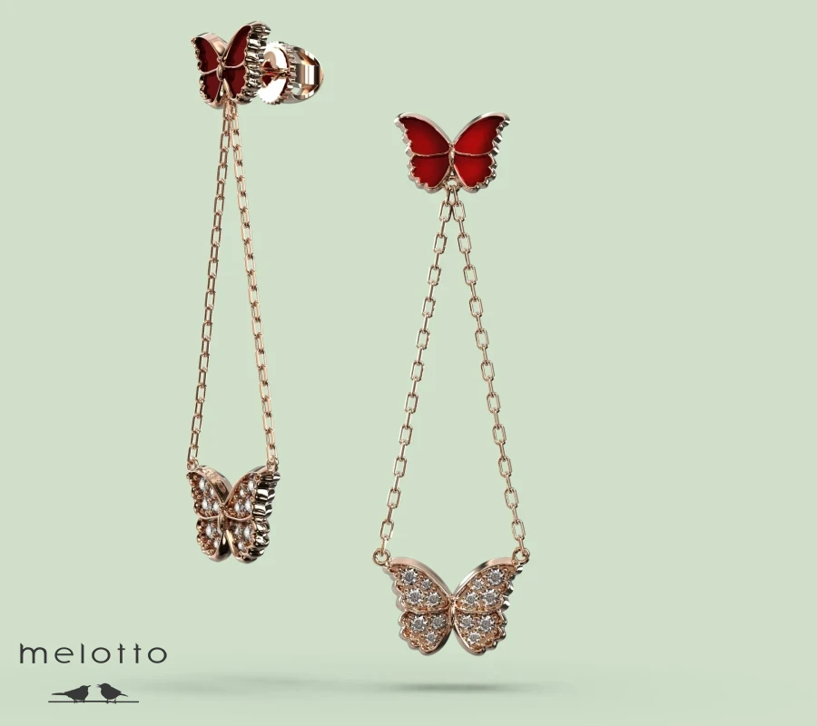 Серьги Бабочки