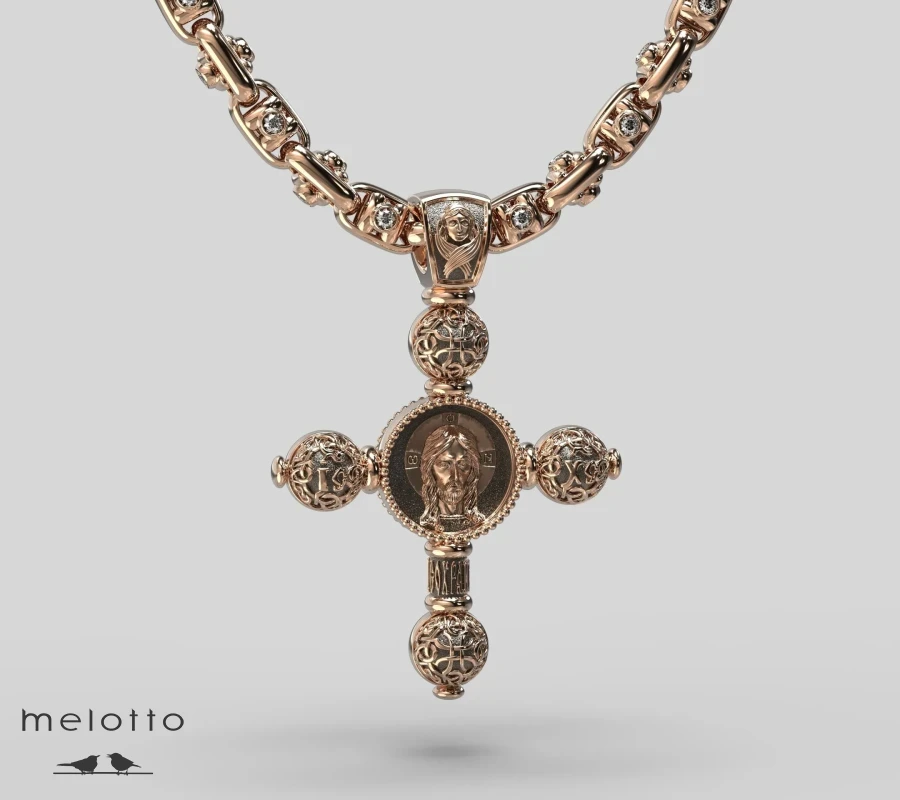 Мужской крест Сергий Радонежский