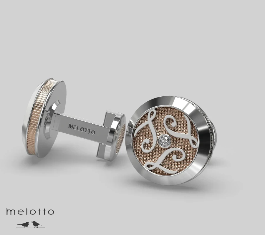 Запонки с инициалами LLL