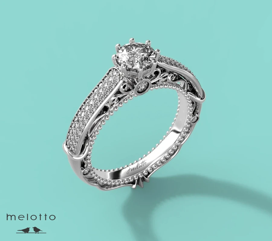 Помолвочное кольцо из платины R-122