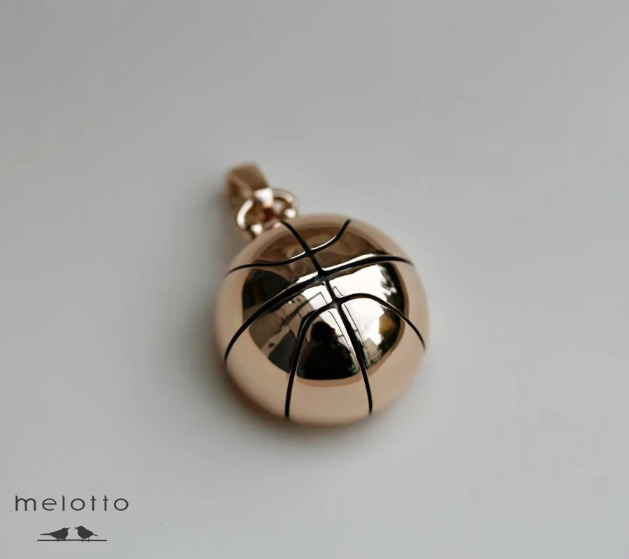 Мужской кулон Баскетбольный мяч из золота