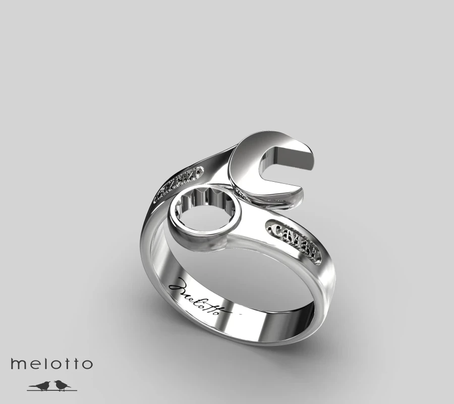 Мужское кольцо Гаечный ключ