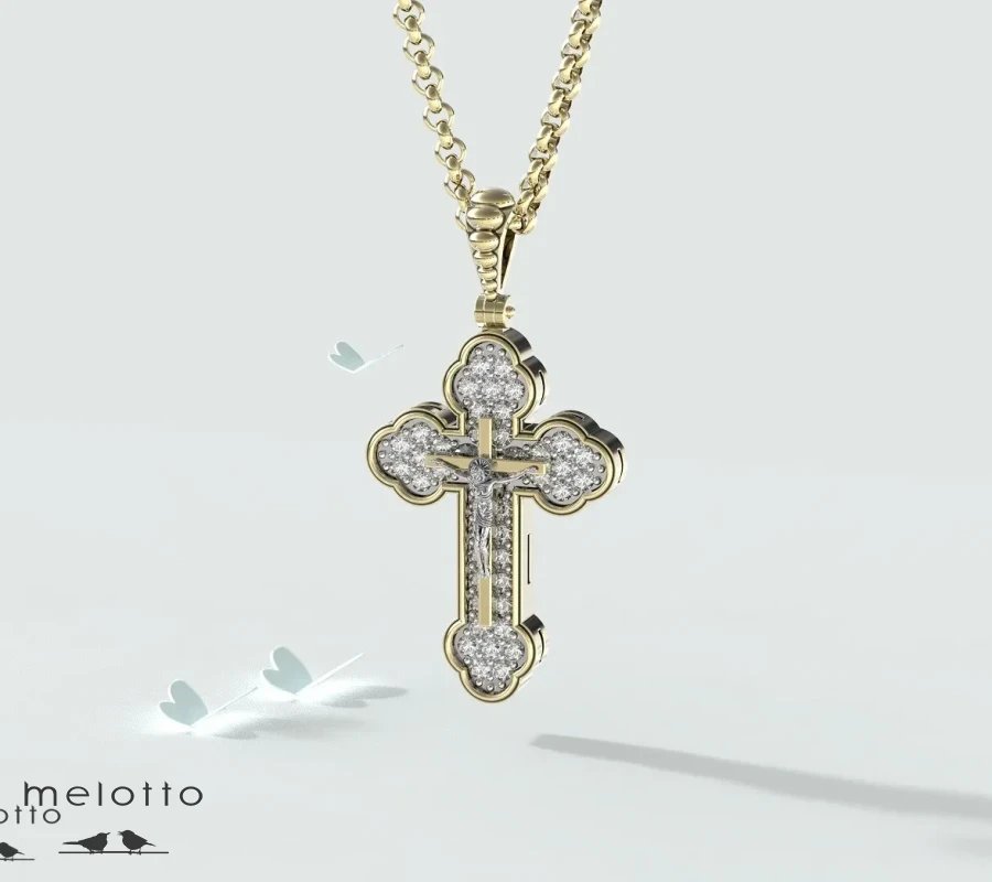 Нательный женский крестик