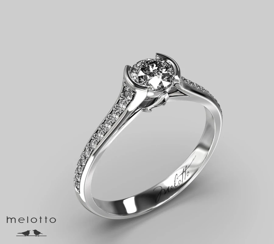 Помолвочное кольцо с инициалом А