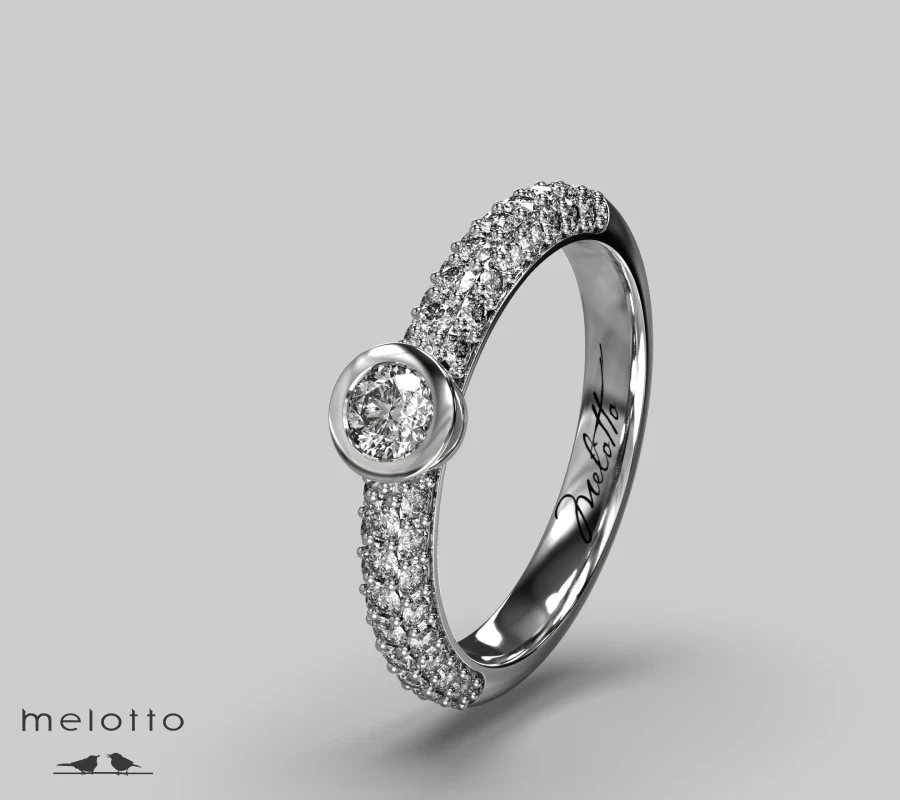 Помолвочное кольцо с бриллиантом на заказ.596