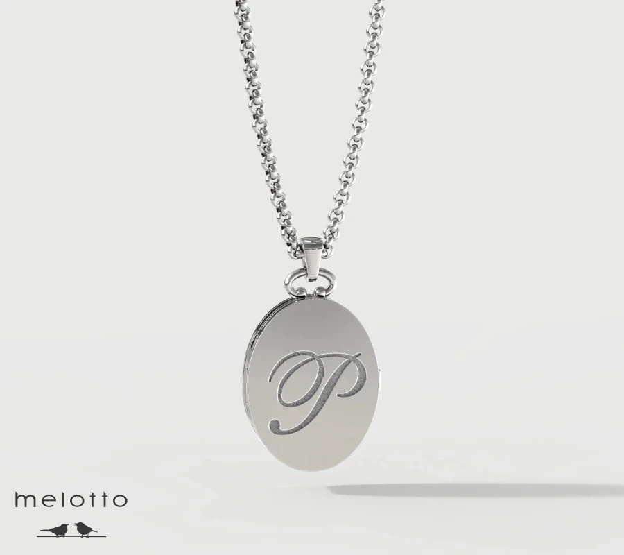 Медальон под два фото с гравировкой